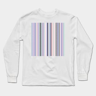 Serape Stripe in Pastels, Black, & White Long Sleeve T-Shirt